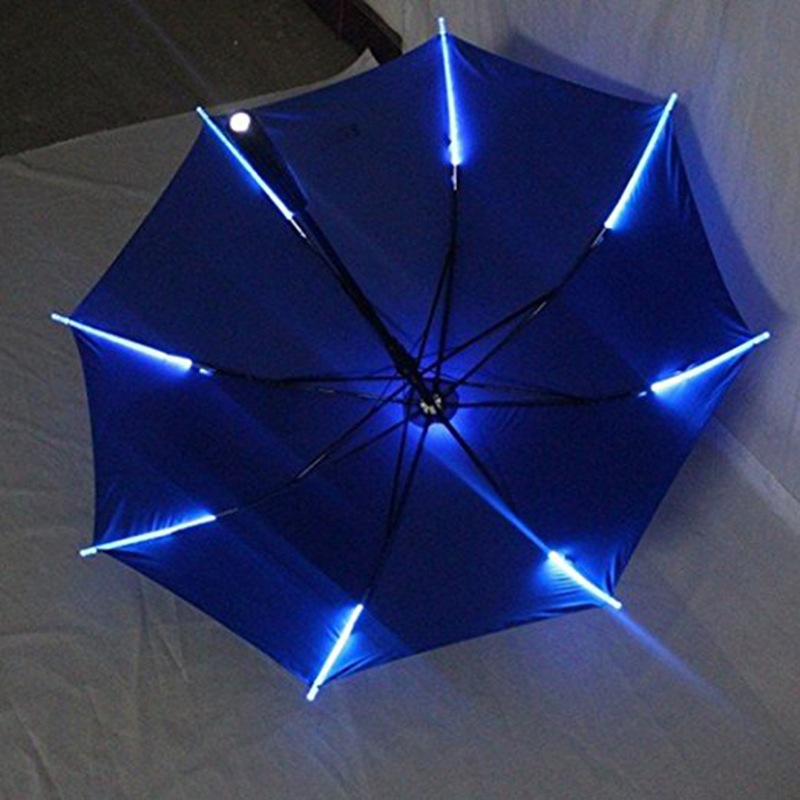 Raka paraply LED-ribbor och LED-axel med plastskyddsparaply