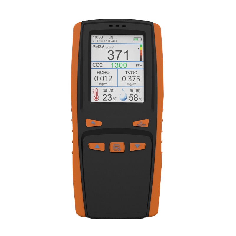 Test av luftkvalitet CO2-detektor Partikel Damm Luftkvalitet Meter digital Luftanalysator PM2.5 PM1.0 TVOC