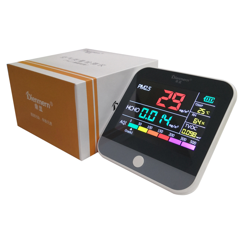 Dienmern Smart Air Quality Detector DM306 gasmonitor med lasersensor Hög känslighet PM2.5 HCHO TVOC TEMP HUM