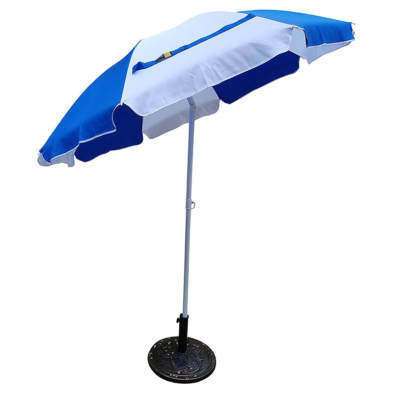 Lutande strandparaply utomhus stort parasoll