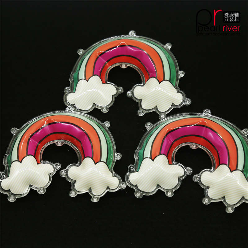 regnbåge PVC puffy lapp