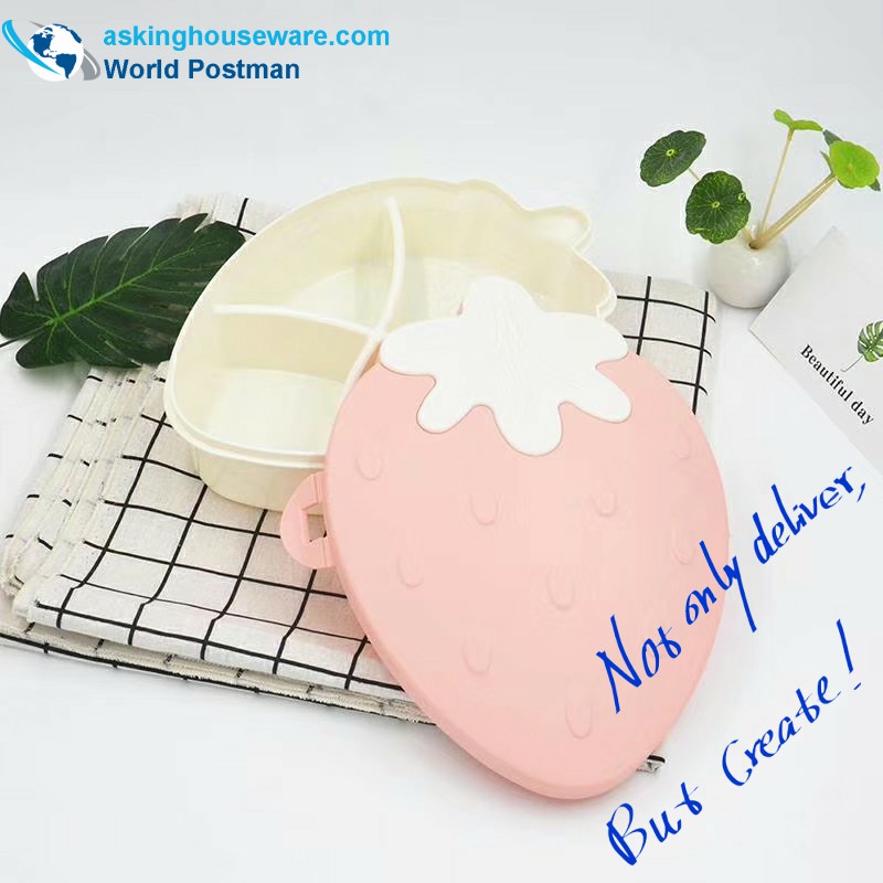 Strawberry Shape Candy and Melon Seeds Container
