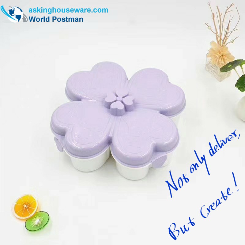 Flower Shape Food Storage Candy Biscuits Organizer Bin