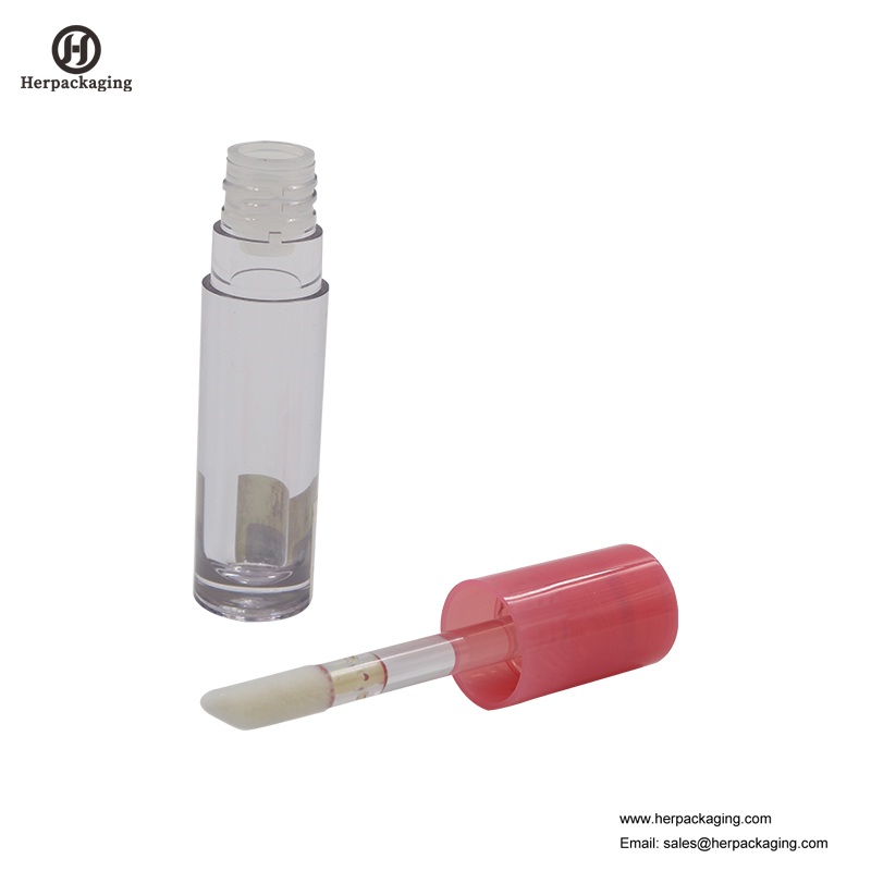 HCL311 Clear Plastic Tomma läppglansrör för färgkosmetiska produkter flockade läppglansapplikatorer