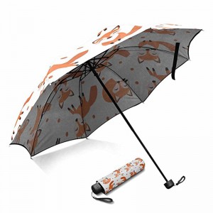 Pongee-tygmetallram som marknadsför 3-faldigt parasollprodukter