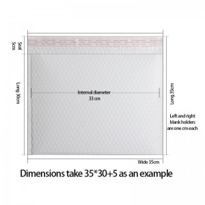 Partihandel vita poly bubbla mailers kuvert / vadderade fraktväskor