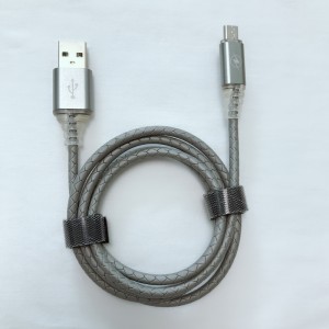 med LED Snabbladdning Rund USB-kabel för mikro USB, typ C, iPhone blixtladdning och synkronisering