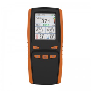 Bärbar digital luftkvalitetsmonitor Laser CO2 PM2.5 Detektor Hemmakontor Bilgasanalysator HCHO AQI Luftkvalitet LCD Tester Mete