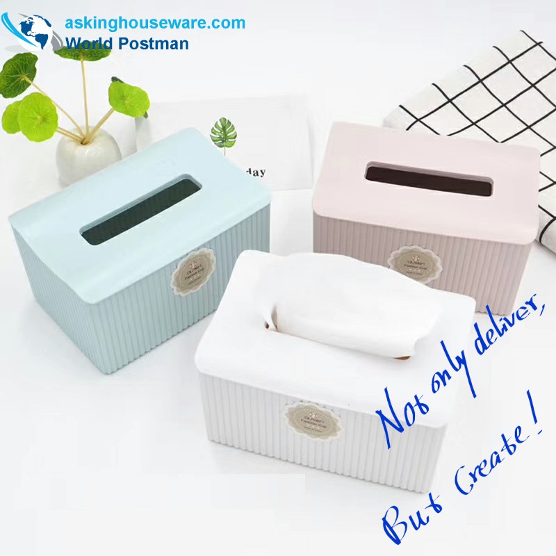 Home Simple Plastic Facial Tissue Holder Box