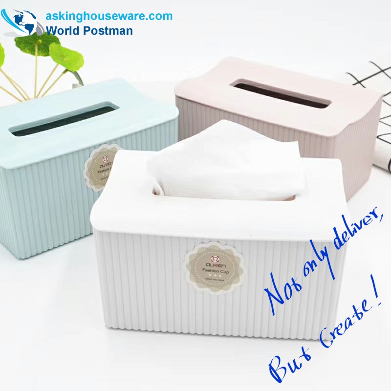 Home Simple Plastic Facial Tissue Holder Box