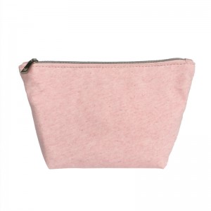 Hållbar bärbar bärande liten naturfiber blixtlås kosmetisk väska
