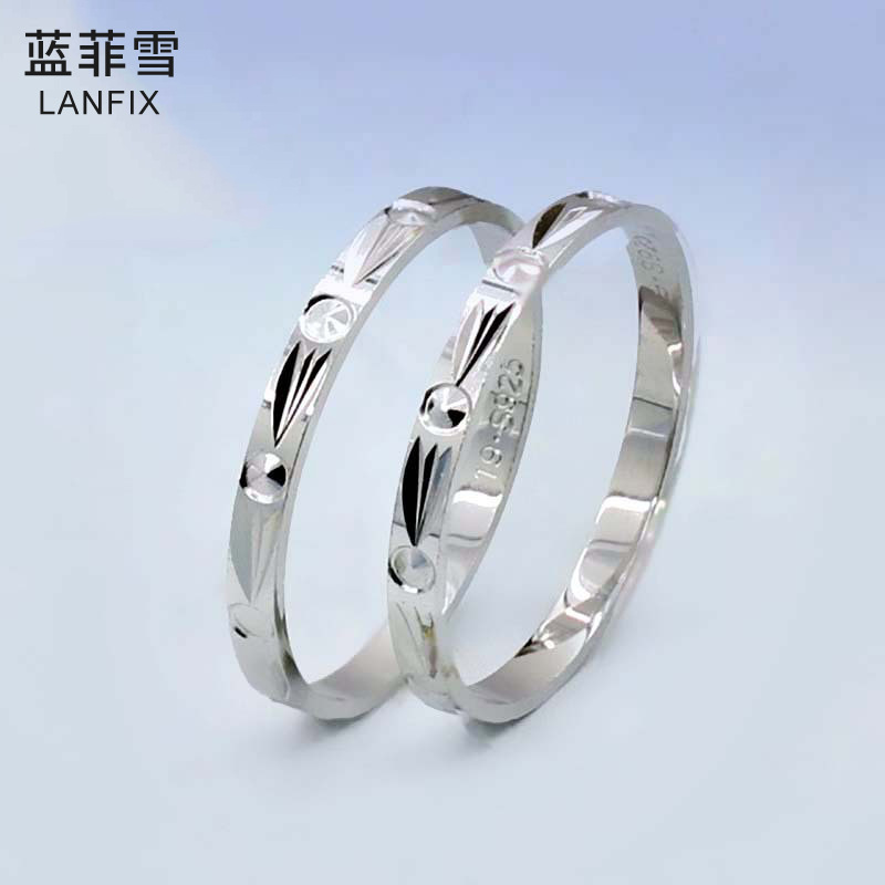 S925 Silversmycken Mode CNC bilblomma svansring strömlinjeformade utsökta japanska och koreanska smycken