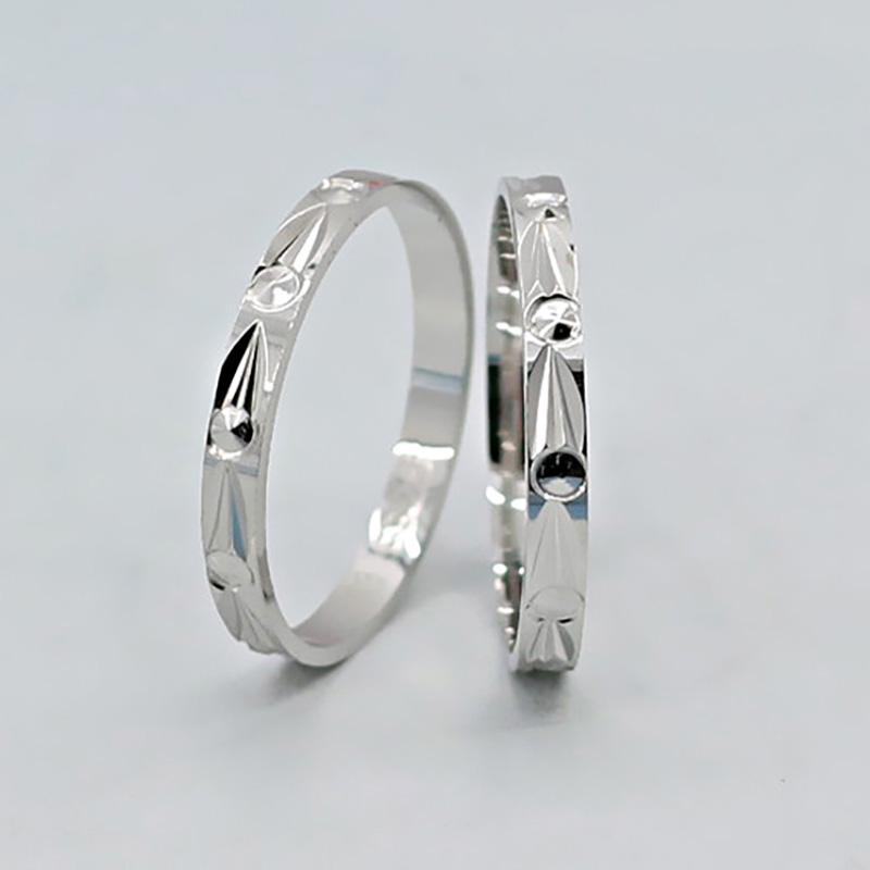 S925 Silversmycken Mode CNC bilblomma svansring strömlinjeformade utsökta japanska och koreanska smycken