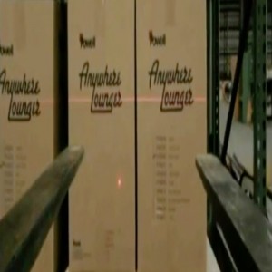 Grön eller röd gaffeltruck Laser-guidesystem för förrådshus