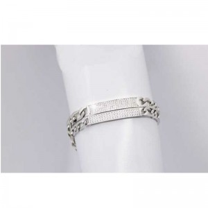S925 Silver Fashion Mosaic Denim Armband Hög kvalitet Atmosfäriskt armband för män
