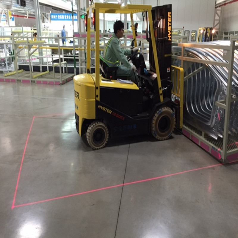 Lätt installerad gaffeltruck Laser röd zonljus