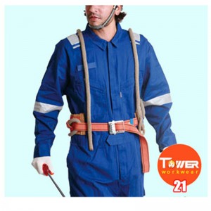 Män C / N Anti Flame Fire Retardant Coveralls Boiler Suit Arbetskläder för olja och gas