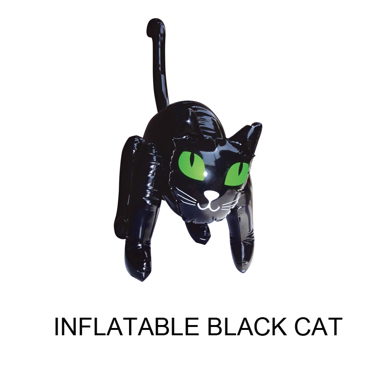 Uppblåsbara Halloween dekorationer Props Black Cat