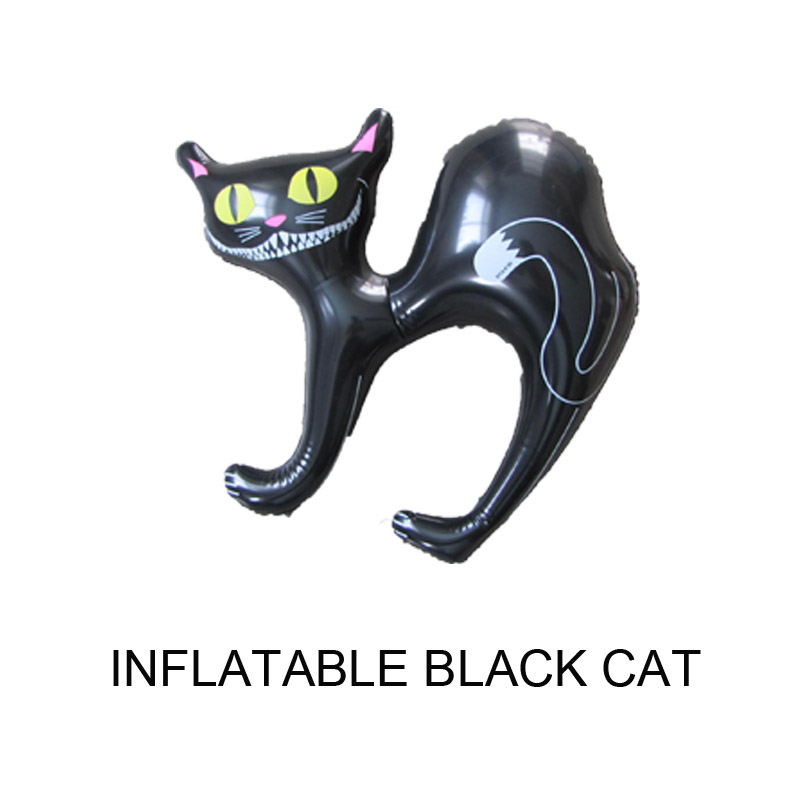 Uppblåsbara Halloween dekorationer Props Black Cat
