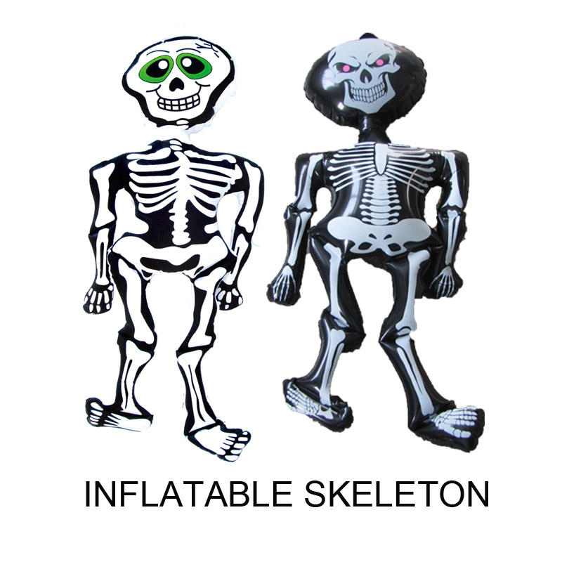 Uppblåsbara Halloween Decorations Props Skeleton
