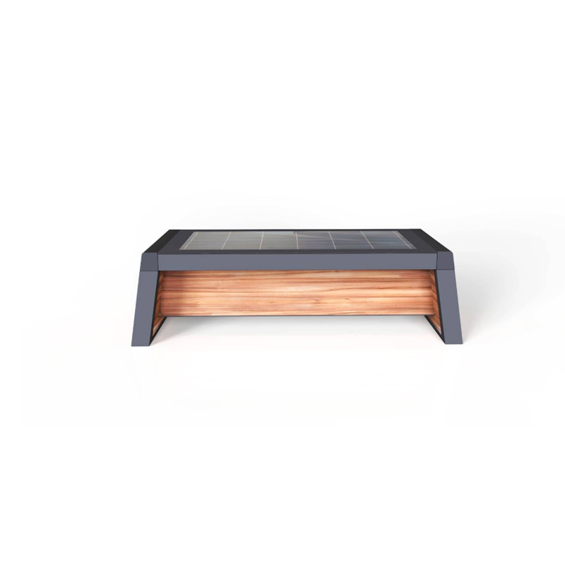 Outdoor Metal Park Bench LED-belysning Solenergi