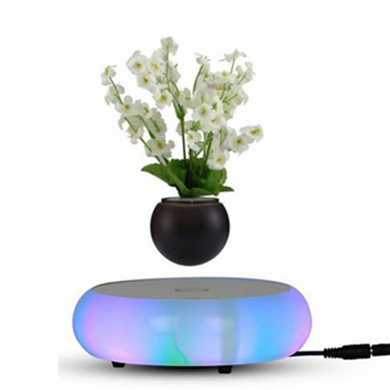 LED-ljus keramisk magnetisk flytande levitating ir bonsai växt krukad PA-0719