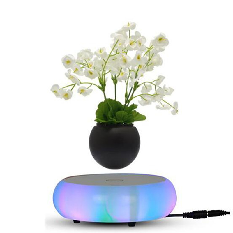 LED-ljus keramisk magnetisk flytande levitating ir bonsai växt krukad PA-0719