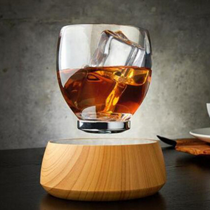 ny 360 roterande magnetisk levitation flytande kopp glas