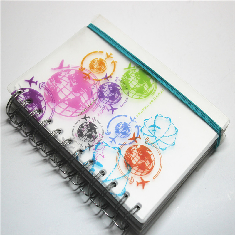 Plastdäck Ringbinder Notebok med elastiskt band
