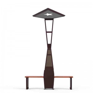 Ourdoor Advertising Pole Solar Seat Park Bench Mobil Laddare