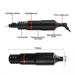Makeup Tattoo Machine Pen Permanent Makeup Lip Ögonbryn Eyeliner Microblading Stark kraft för strömförsörjning med Tattoo Needles