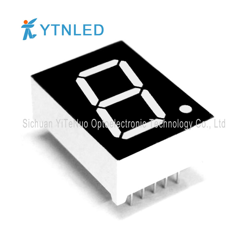 0,8 tum röd 1 siffra 7 Segment LED-display, digitalt rör