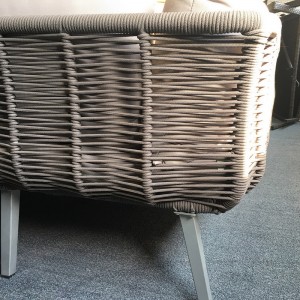 L-formad sektion för utomhusrotting soffa