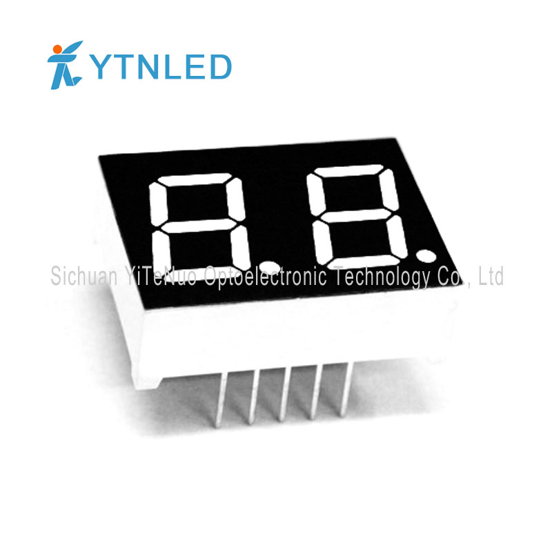 0,5 tum 2-siffrig röd 7 Segments LED-display, digitalt rör