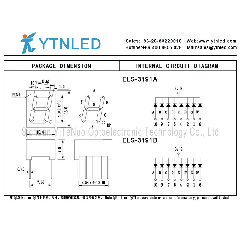 0,39 tum röd 1 siffra 7 Segment LED-display, digitalt rör