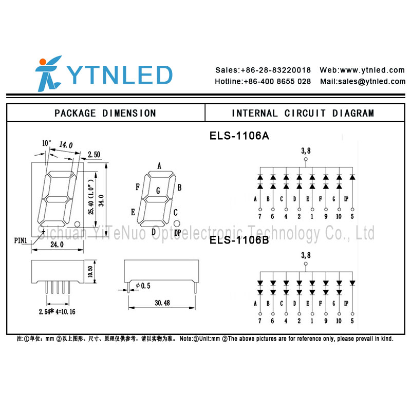 1 tum röd 1 siffra 7 Segments LED-display, digitalt rör