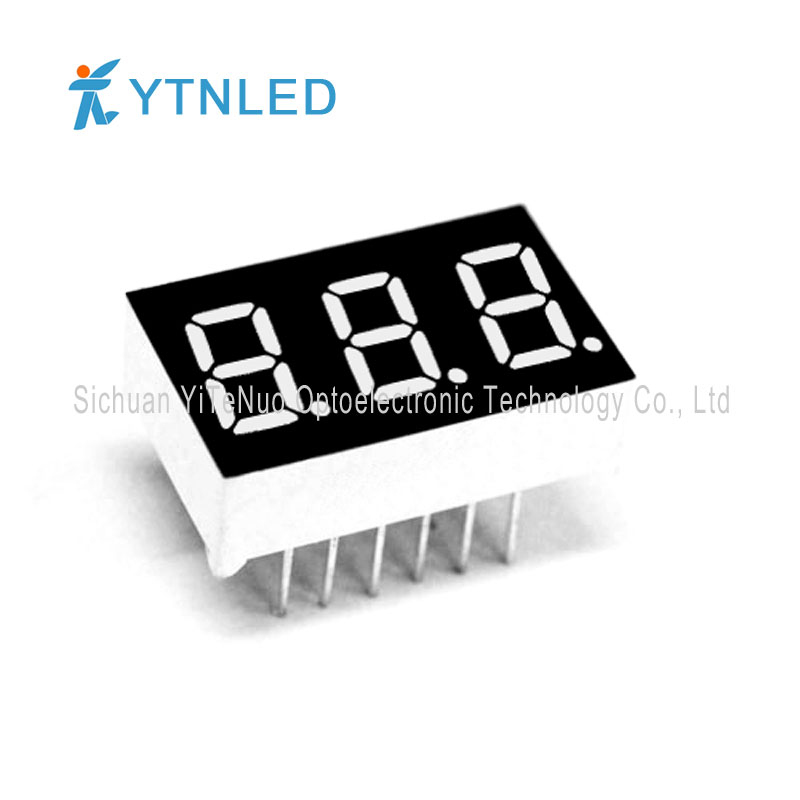 0,36 tum röd 3-cifret 7-segment LED-display, digitalt rör