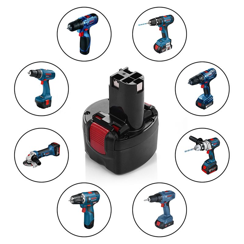 Shenzhen Manufacturess 9.6V 1700mAh Ni-Cd ersättningsbatteri för Bosch BAT048