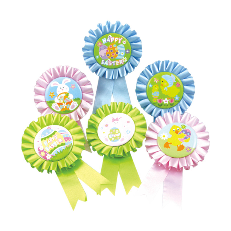 Kina tillverkare Round Ribbon Badge Plastic Pin badge Fashion Award för födelsedagsfest