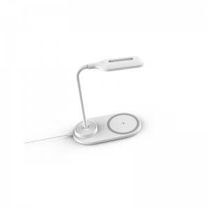 QI 10W snabb 2in1 möbel multifunktionell trådlös laddare med lampa KPS-9002