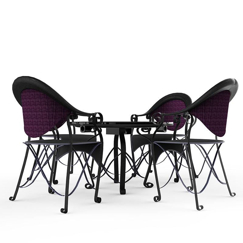 Smart kaffebord för restaurang / hotell / café Solenergi-driven utemöbler
