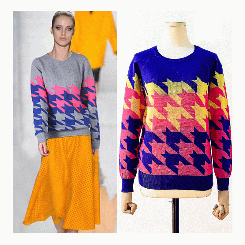 New Arrival Warm Ladies Fancy Colors Pullovertröjor