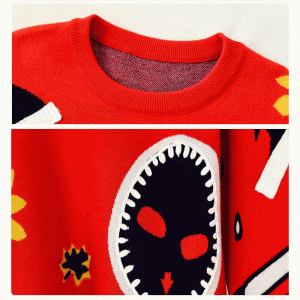 European American Size Jacquard Tröja Design Tjock Varma Klänning Stickat