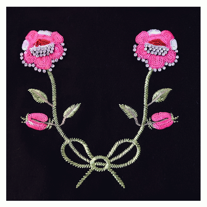 Damkläder Custom Flower Brodery Pullover Tröjor Stickade
