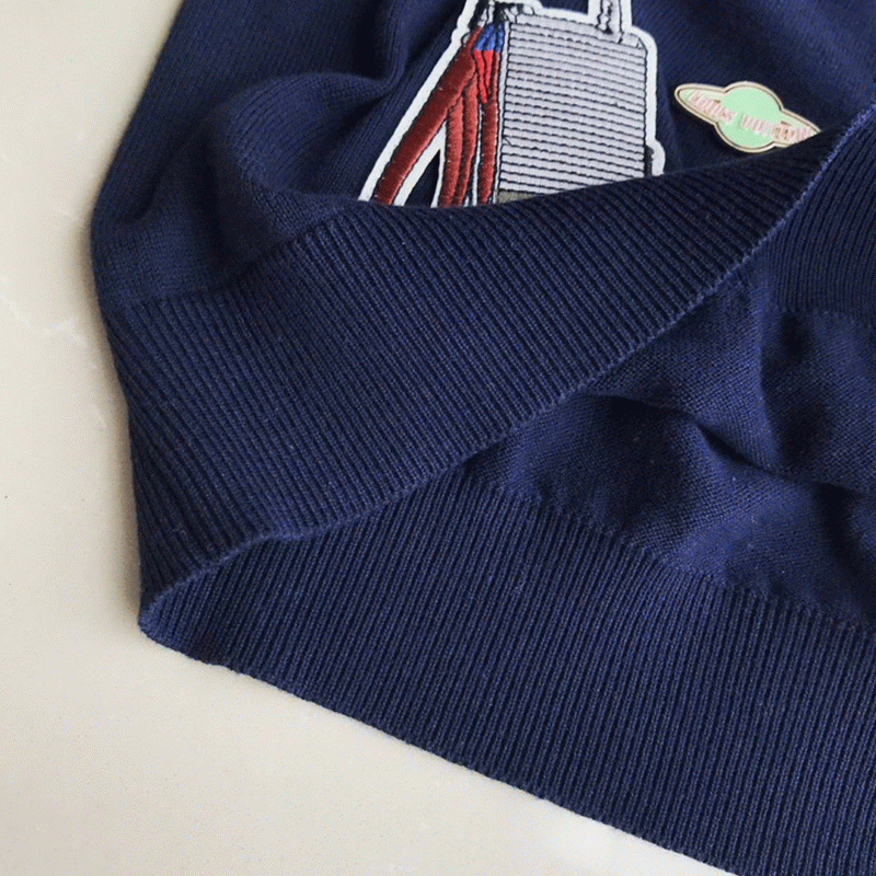 Custom Sweater Unique Badges kvinna stickad cardigan