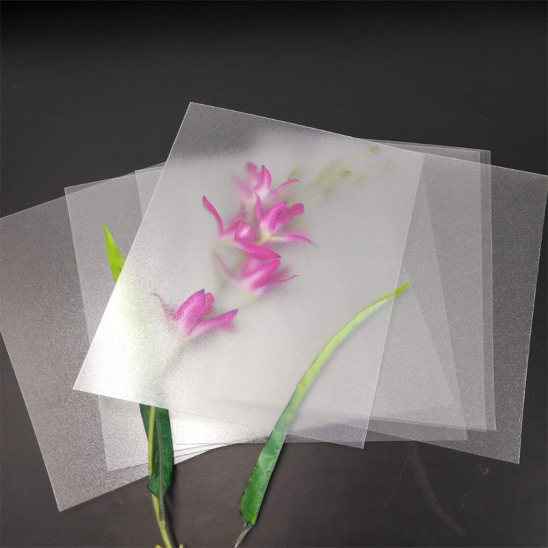 Hot Sale 1.0mm Flexibel Vattentät Transparent Frostad Polyester PET Plastfilm För Folding Box