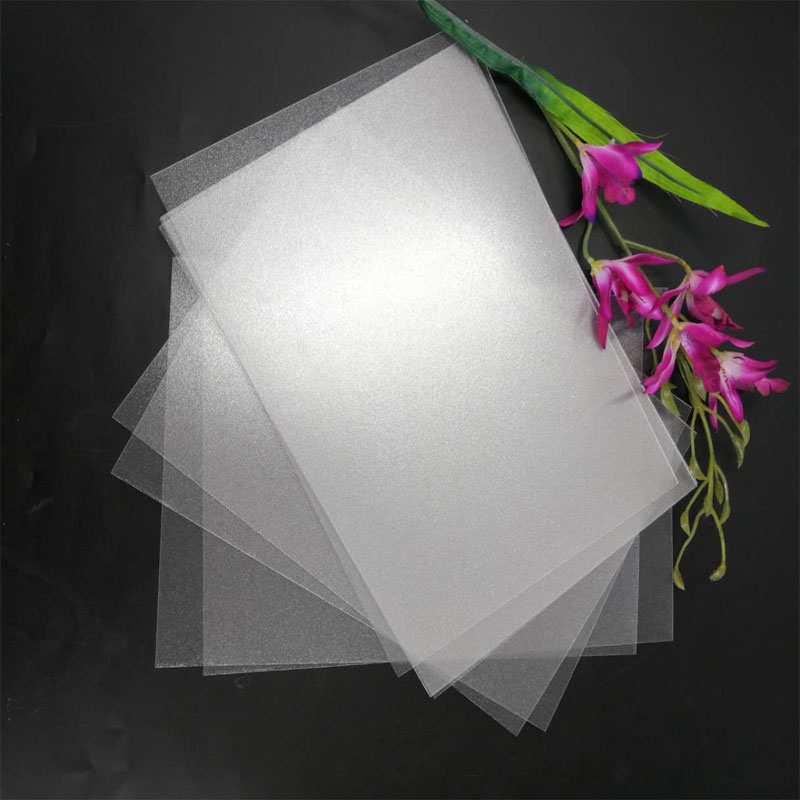 Hot Sale 1.0mm Flexibel Vattentät Transparent Frostad Polyester PET Plastfilm För Folding Box