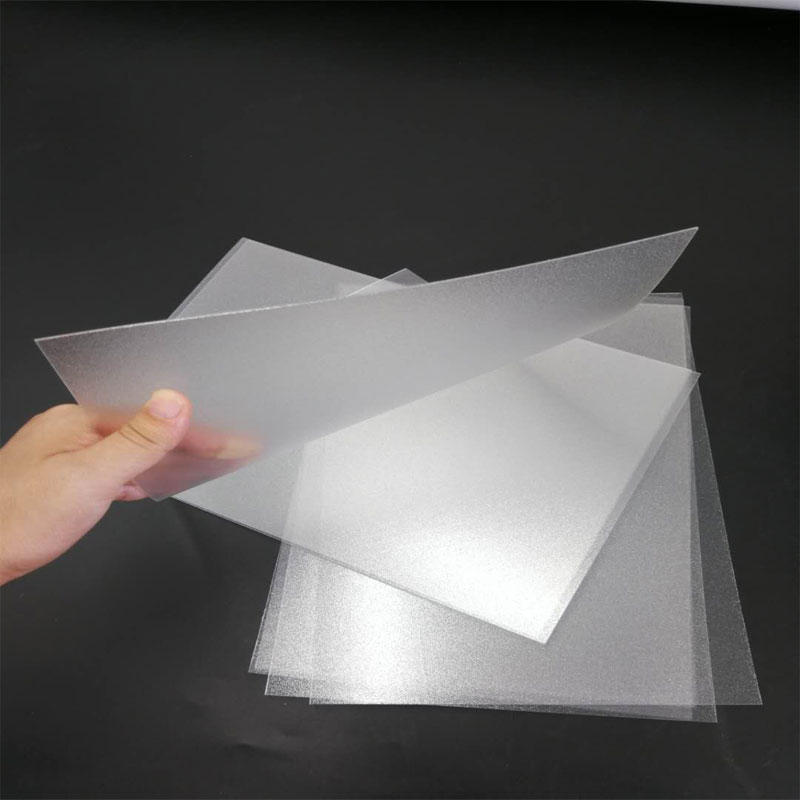 Hot Sale 1.0mm Flexibel Vattentät Transparent Frostad Polyester PET Plastfilm För Folding Box