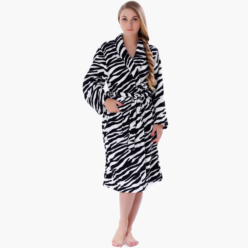 Vuxen Coral Fleece Robes Män Kvinnor Badrockar Par Pyjamas