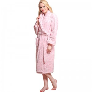 Vuxen Cutting Fleece Robe Kvinnor Pyjamas Höst Vinter Badrockar